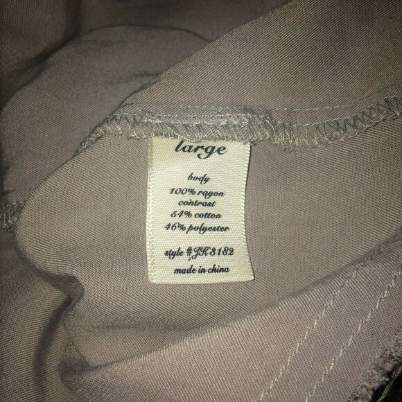 Buttons Women's Large Hooded Jacket Long Sleeves Hoodie Zip Front Brown Tops L - Picture 9 of 13